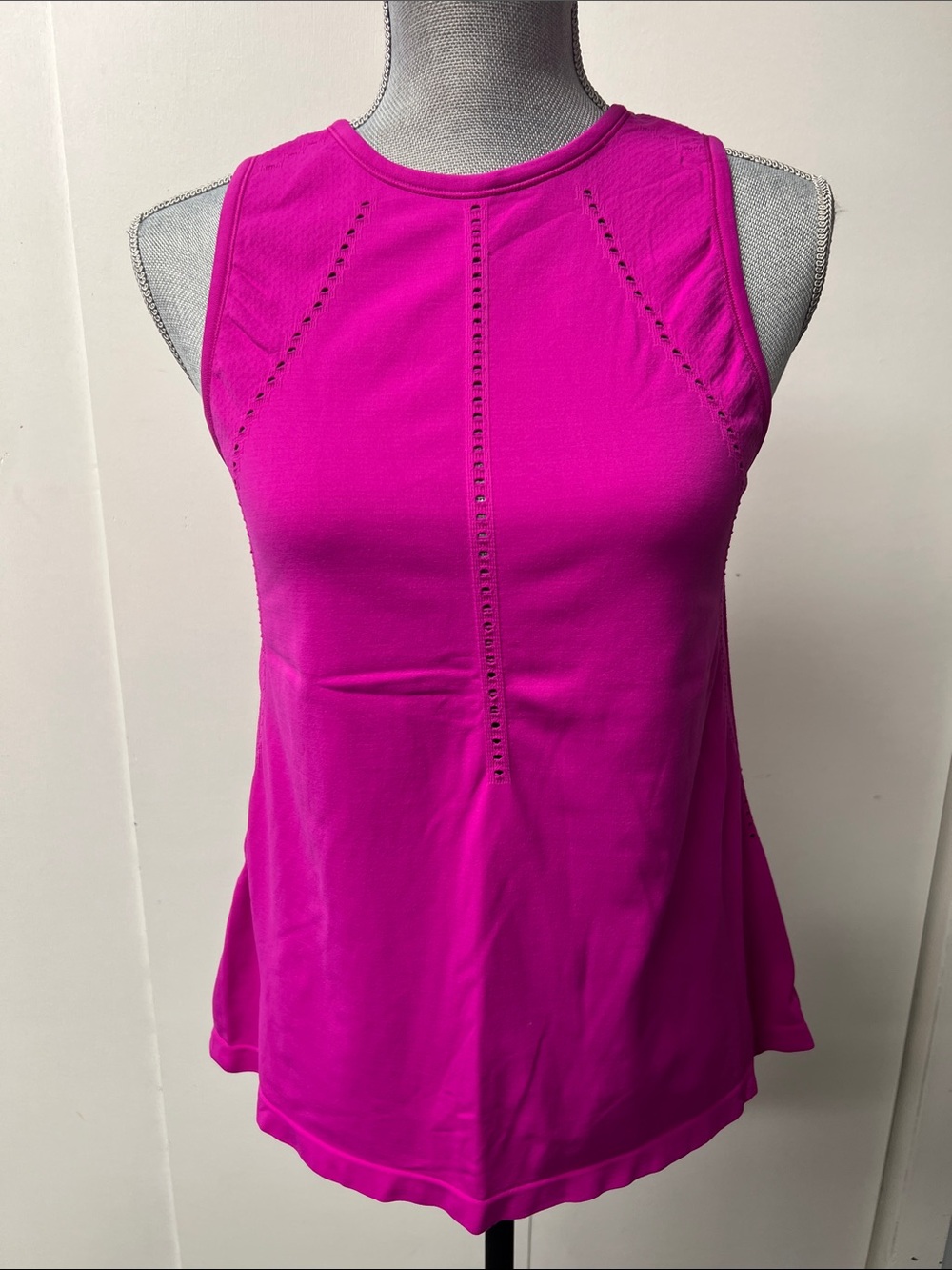 Athleta Bright Fuchsia Eyelet Tank